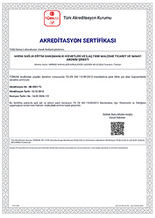 TS EN ISO 15189:2013 Akreditasyon Sertifikasi - 2024 / 12 TÜRKAK