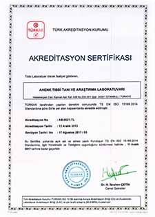 TS EN ISO 15189:2014 Akreditasyon Sertifikasi - 2017 / 3 TÜRKAK